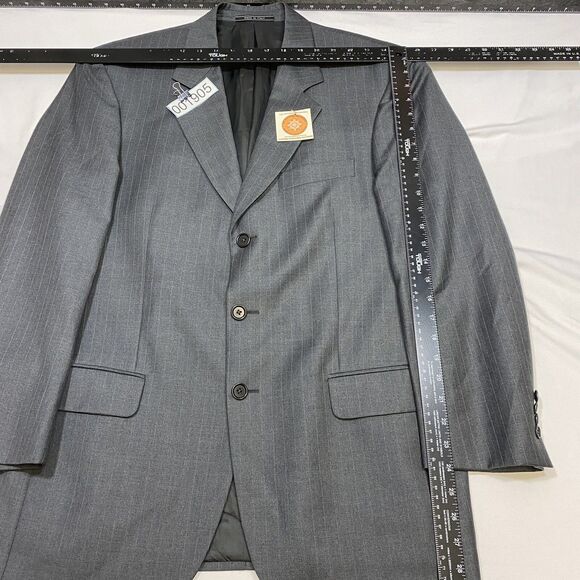 Ermenegildo Zegna Blazer Mens 41R Gray Striped Preppy American Corpcore Italy - Picture 15 of 15